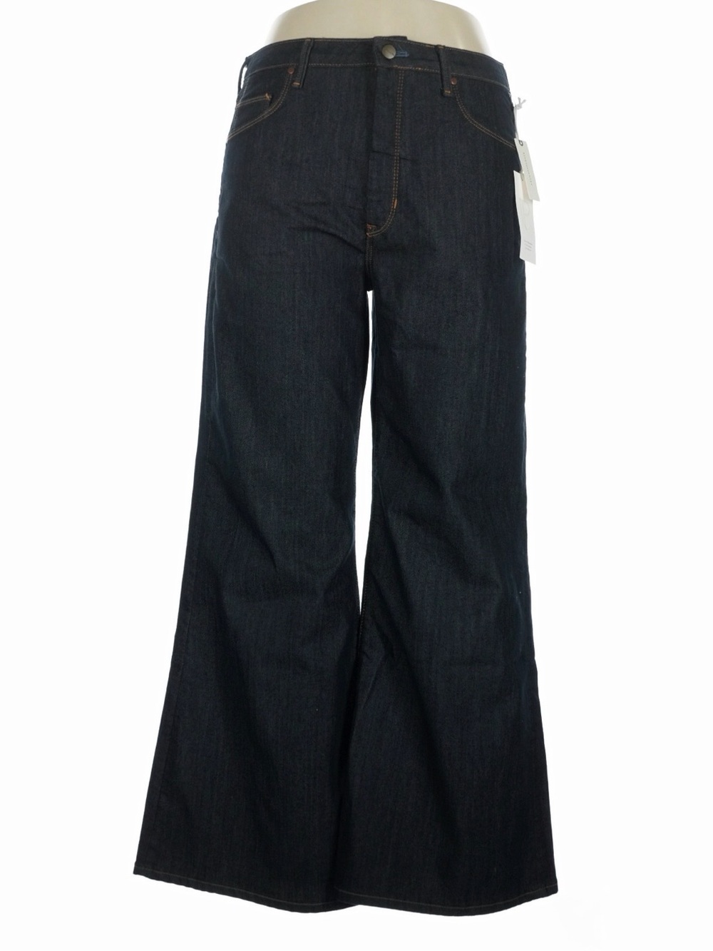 Pilcro High Rise Wide Leg Jeans Dark Wash Blue Size 32 Anthropologie Denim